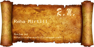 Reha Mirtill névjegykártya